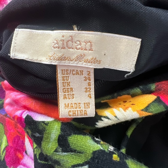 Aidan Matrix Floral Cocktail Dress - Picture 4 of 8